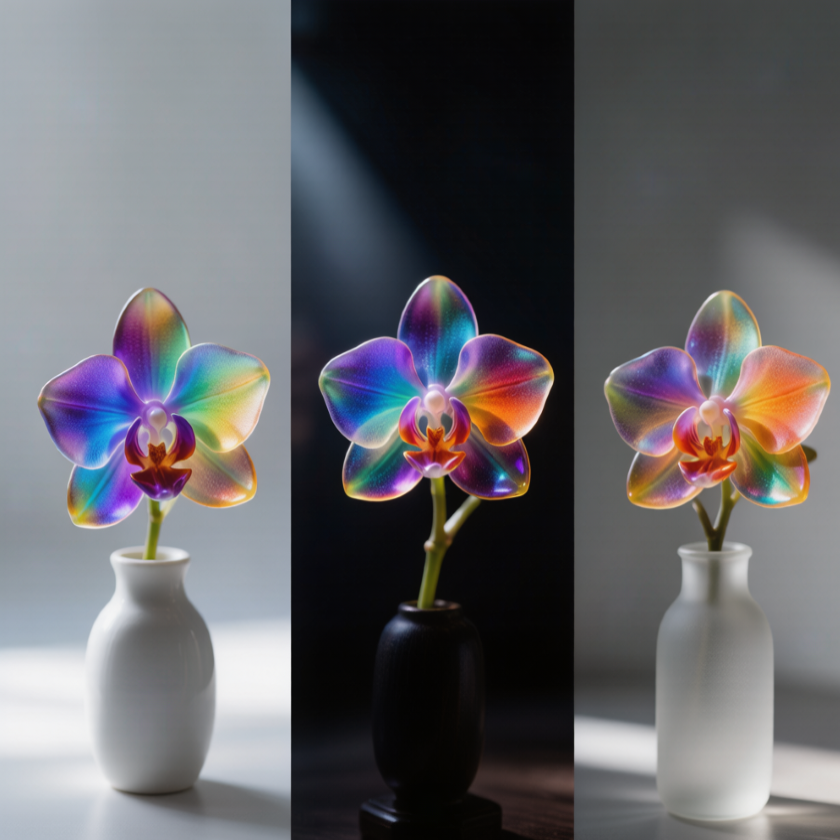 Rainbow Crystal Orchid Flower