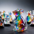 Rainbow Crystal Rat Figurine