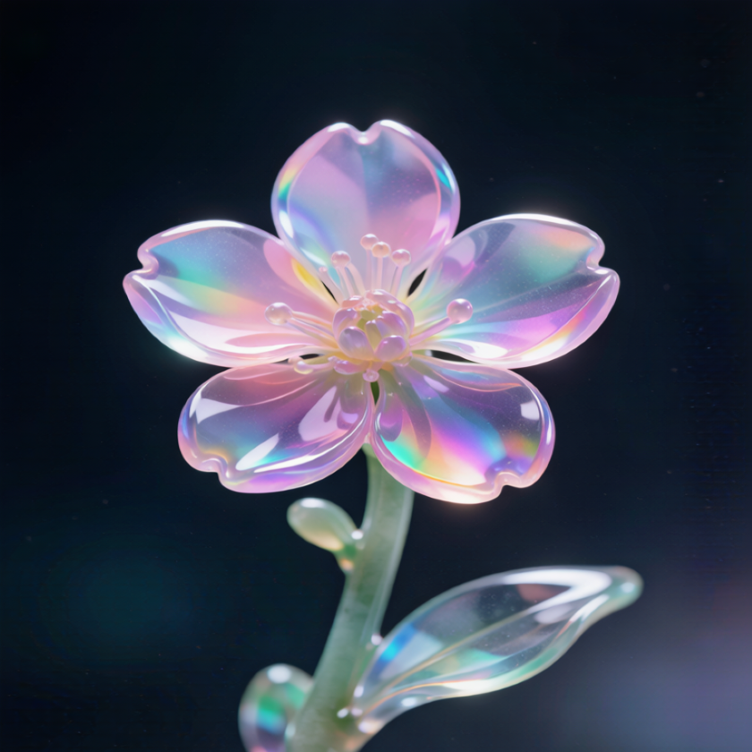 Rainbow Crystal Plum Blossom Flower