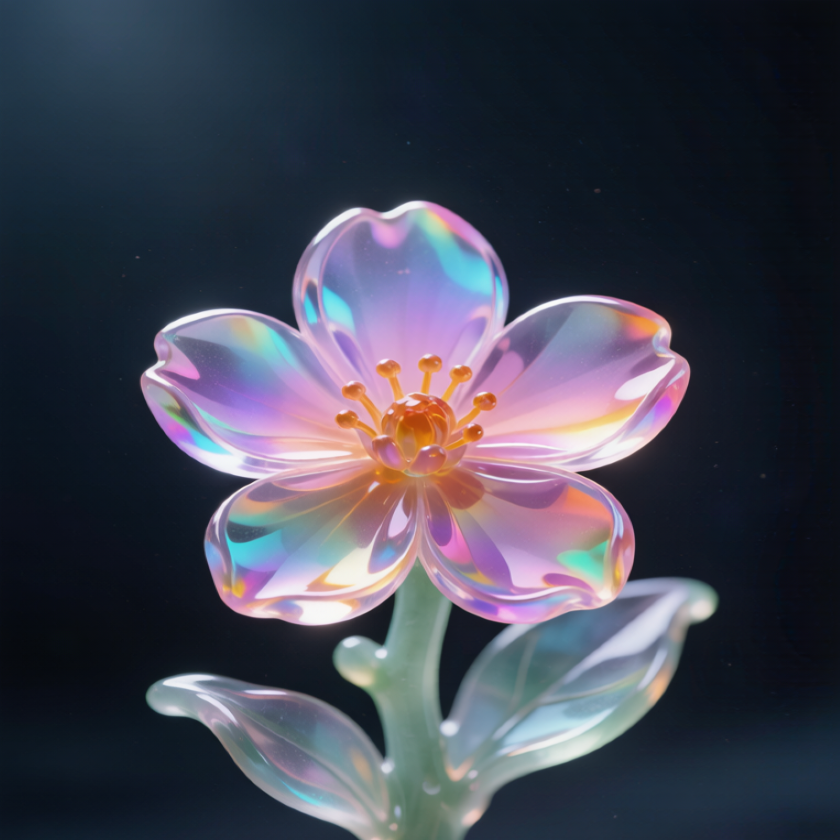 Rainbow Crystal Plum Blossom Flower