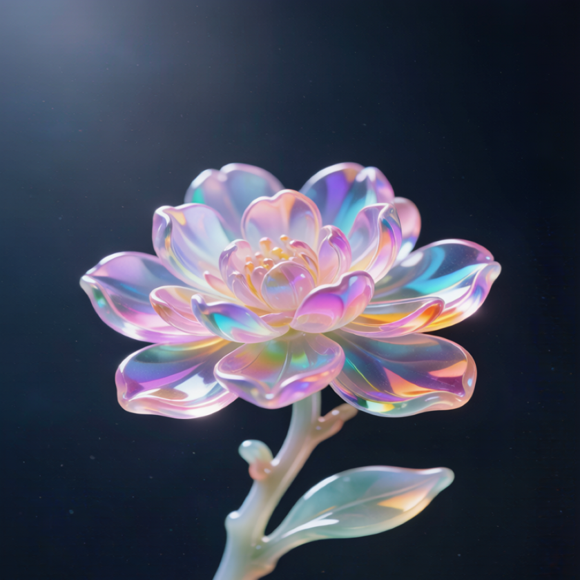 Rainbow Crystal Plum Blossom Flower