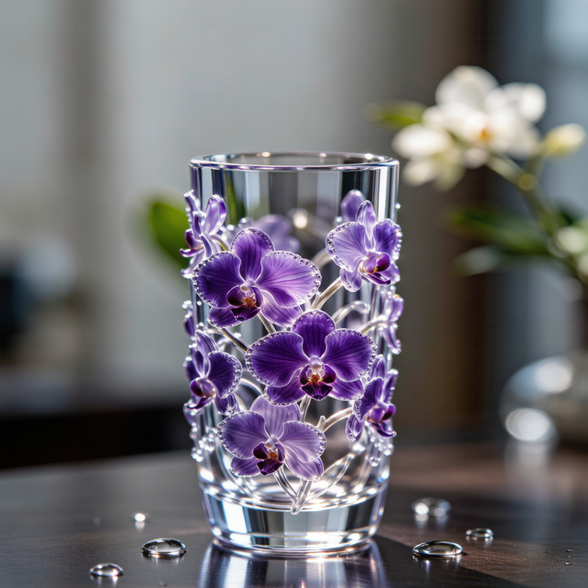 Rainbow Crystal Orchid Vase