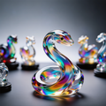 Rainbow Crystal Snake Figurine