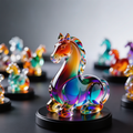 Rainbow Crystal Horse Figurine