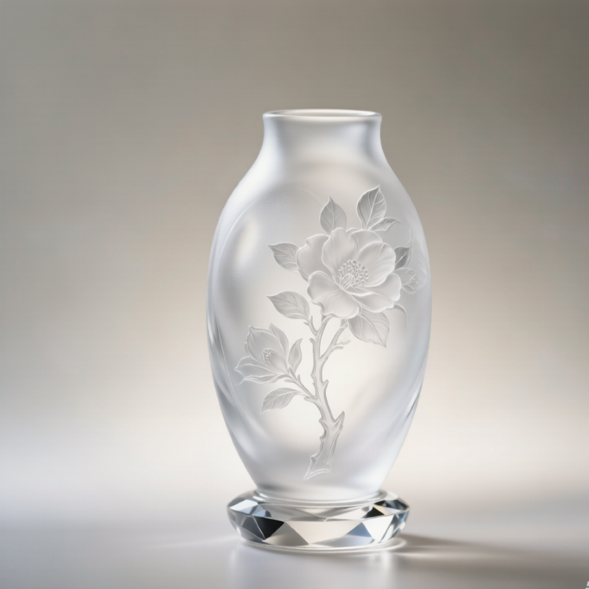 Rainbow Crystal Camellia Vase