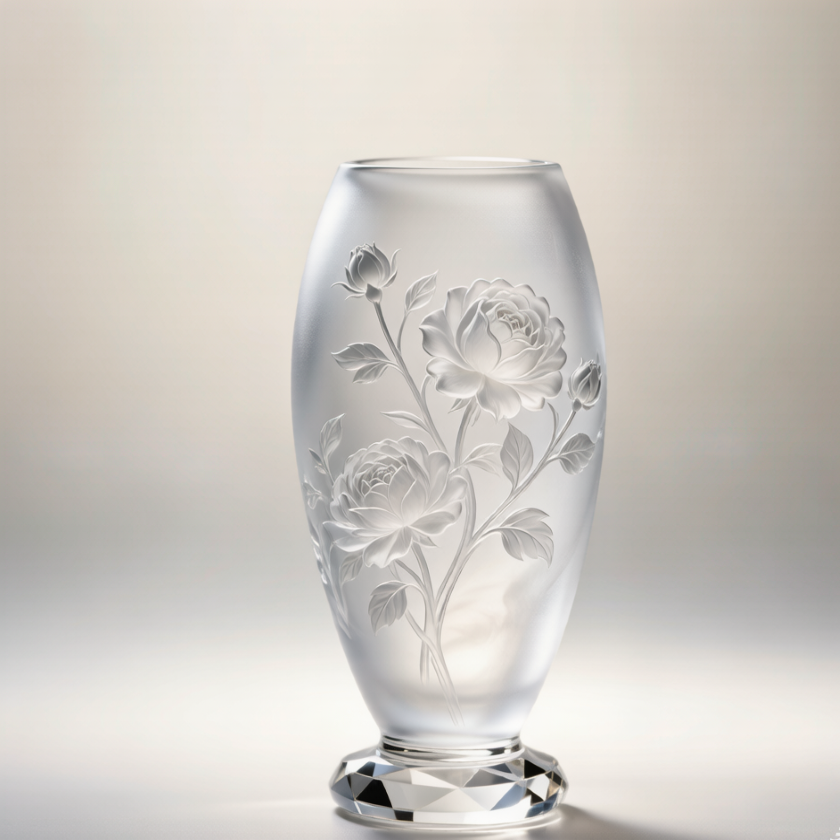Rainbow Crystal Chinese Rose Vase