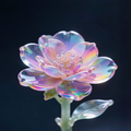 Rainbow Crystal Camellia Flower