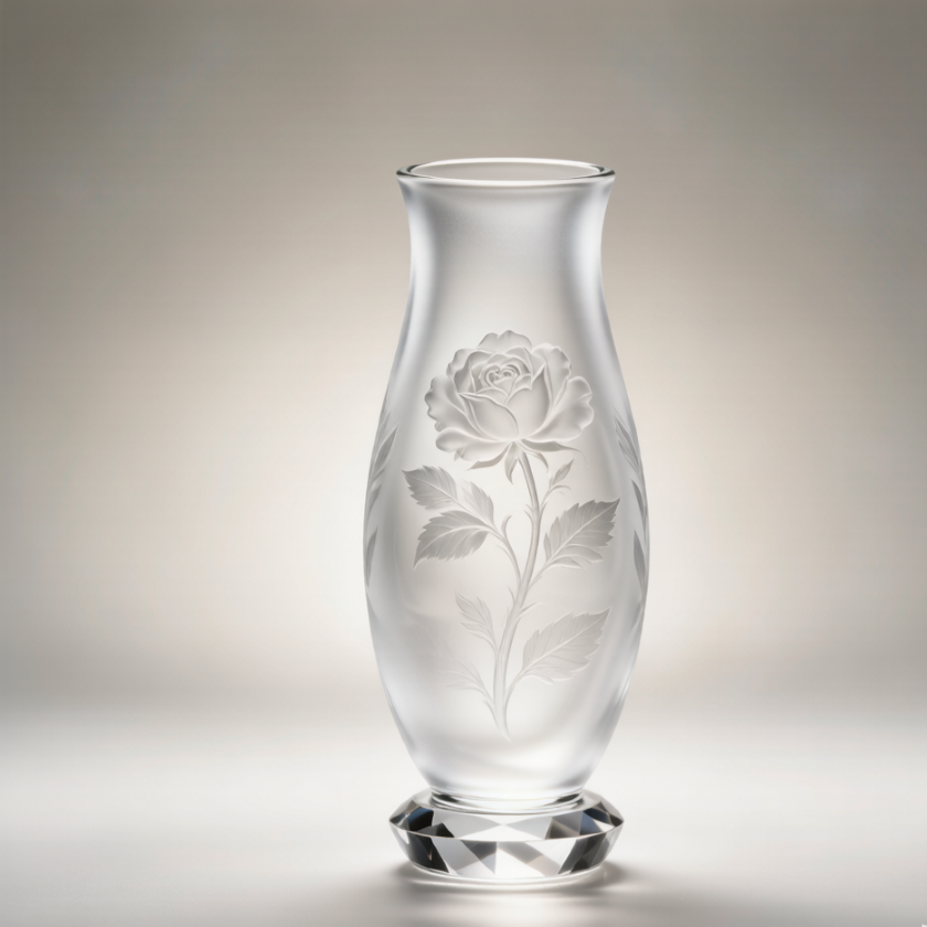 Rainbow Crystal Chinese Rose Vase