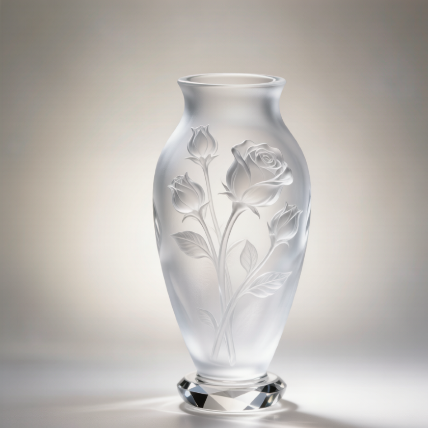Rainbow Crystal Rose Vase