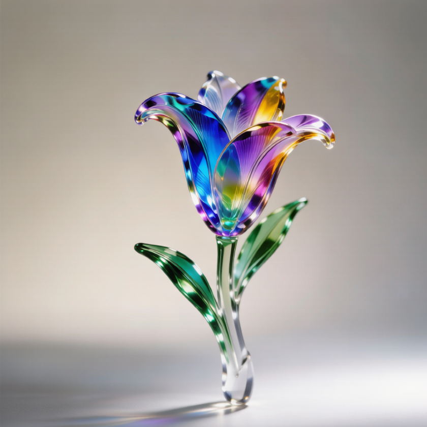 Rainbow Crystal Lily Flower