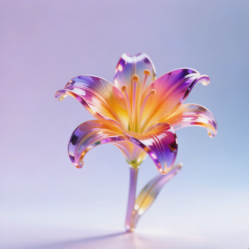 Rainbow Crystal Lily Flower