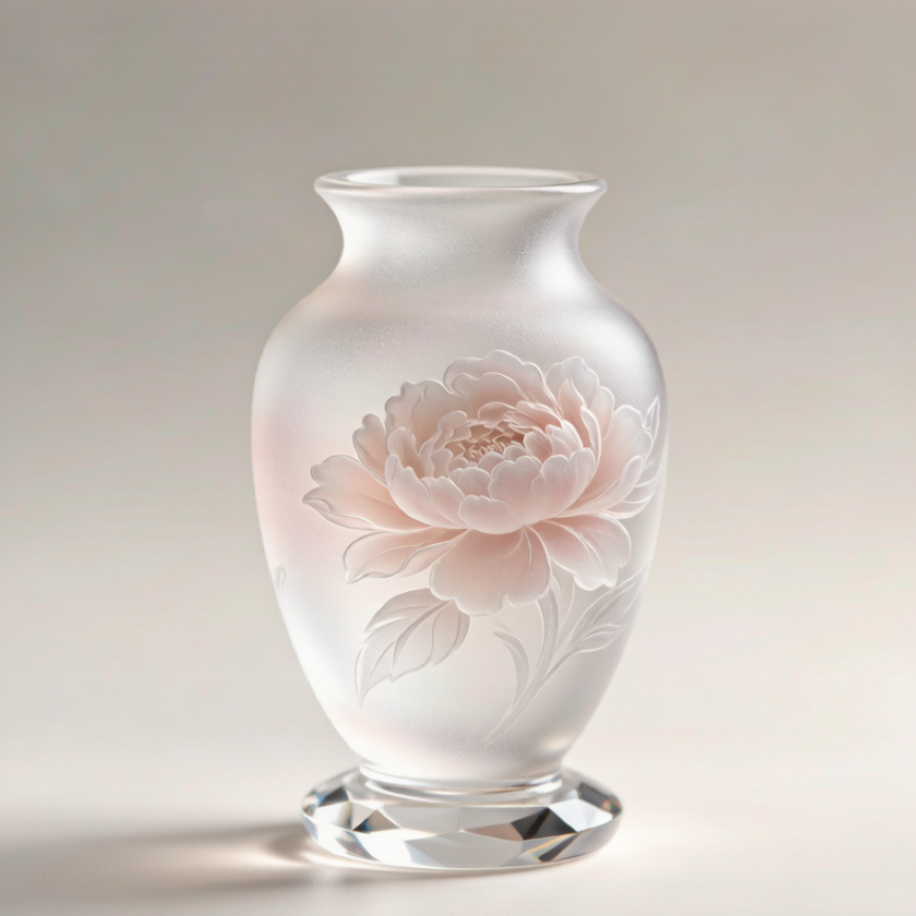 Rainbow Crystal Peony Vase