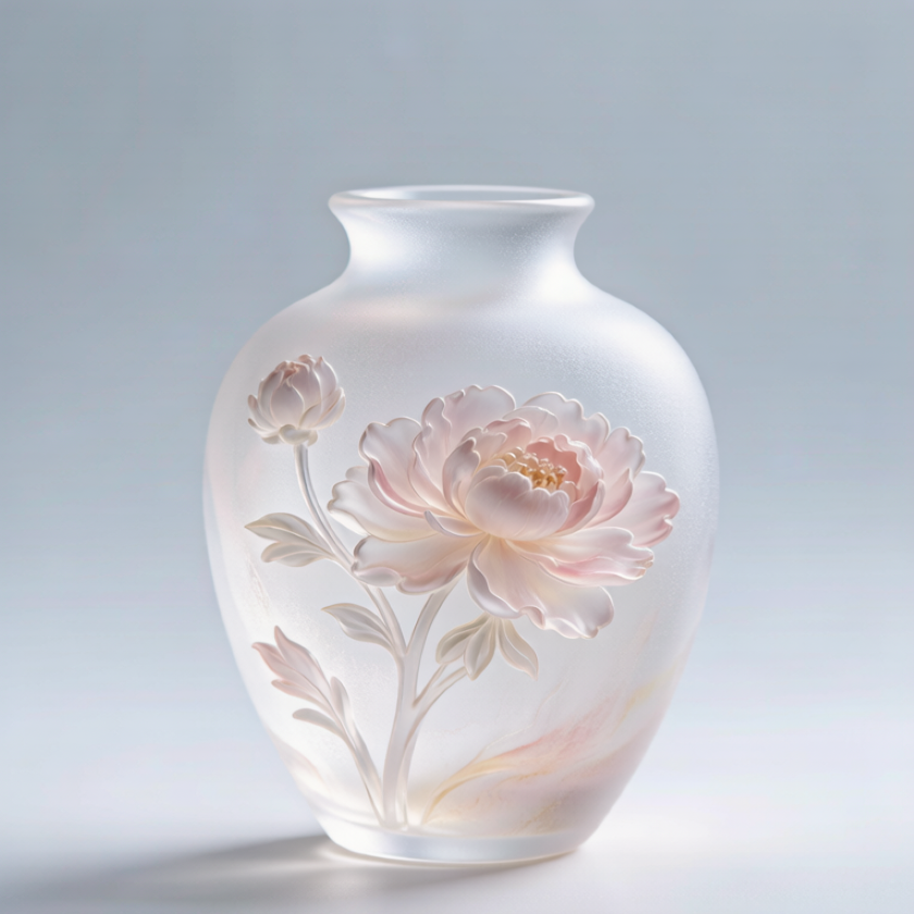 Rainbow Crystal Peony Vase