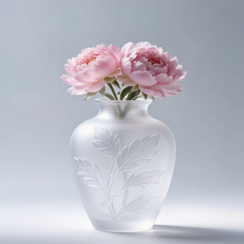 Rainbow Crystal Peony Vase